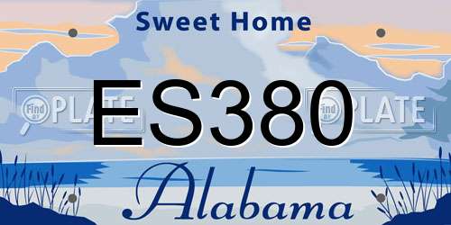 ES380 Alabama License Plate
