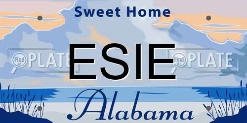 ESIE Alabama License Plate