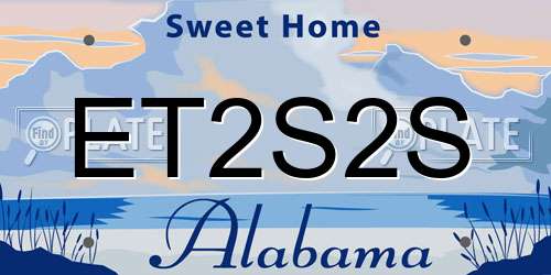 ET2S2S Alabama License Plate