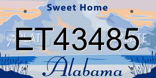 ET43485 Alabama License Plate