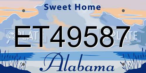 ET49587 Alabama License Plate