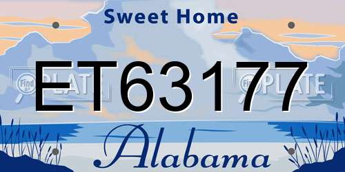 ET63177 Alabama License Plate