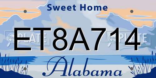 ET8A714 Alabama License Plate