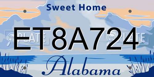 ET8A724 Alabama License Plate