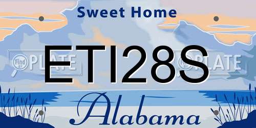 ETI28S Alabama License Plate