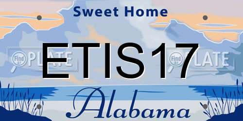 ETIS17 Alabama License Plate