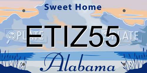 ETIZ55 Alabama License Plate