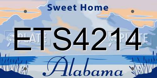 ETS4214 Alabama License Plate