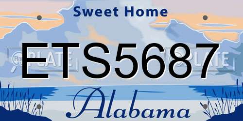 ETS5687 Alabama License Plate