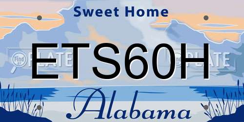 ETS60H Alabama License Plate