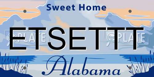 ETSETTT Alabama License Plate
