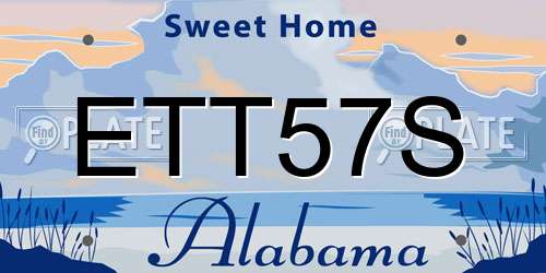 ETT57S Alabama License Plate