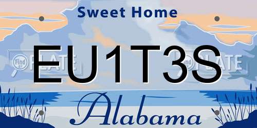 EU1T3S Alabama License Plate