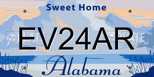 EV24AR Alabama License Plate