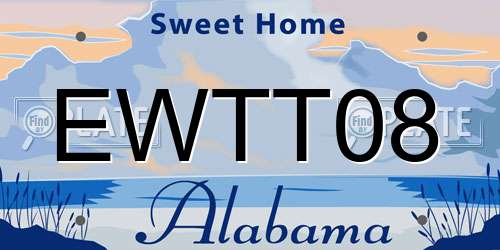 EWTT08 Alabama License Plate