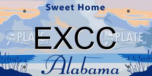 EXCC Alabama License Plate