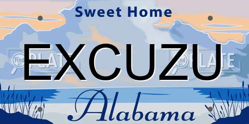 EXCUZU Alabama License Plate