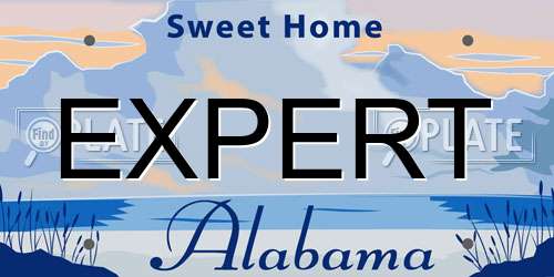 EXPERT Alabama License Plate