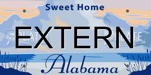EXTERN Alabama License Plate