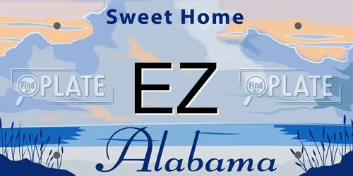 EZ Alabama License Plate