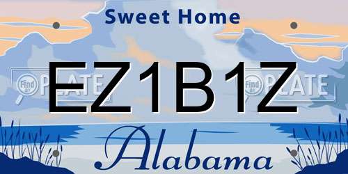 EZ1B1Z Alabama License Plate