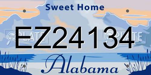 EZ24134 Alabama License Plate