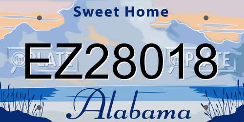 EZ28018 Alabama License Plate