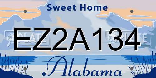 EZ2A134 Alabama License Plate