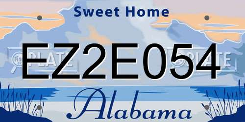 EZ2E054 Alabama License Plate