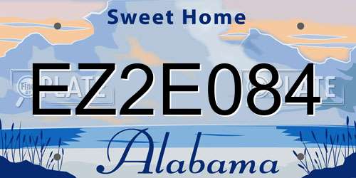 EZ2E084 Alabama License Plate