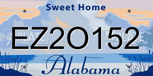 EZ2O152 Alabama License Plate