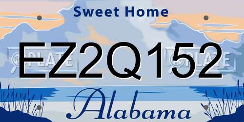 EZ2Q152 Alabama License Plate