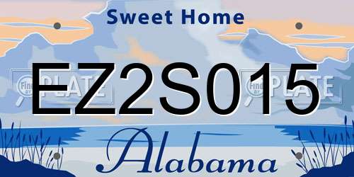 EZ2S015 Alabama License Plate