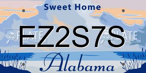 EZ2S7S Alabama License Plate