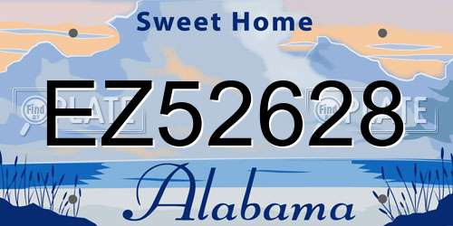 EZ52628 Alabama License Plate