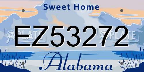 EZ53272 Alabama License Plate