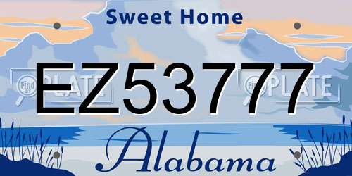 EZ53777 Alabama License Plate