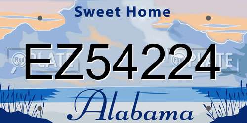 EZ54224 Alabama License Plate