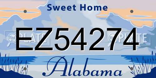 EZ54274 Alabama License Plate