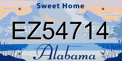 EZ54714 Alabama License Plate