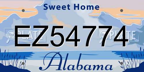 EZ54774 Alabama License Plate