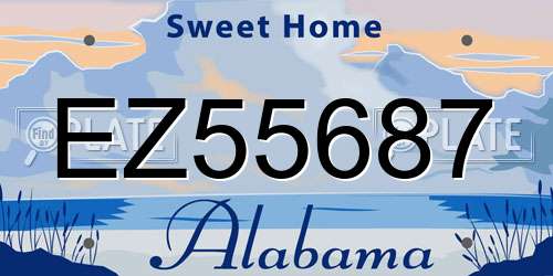 EZ55687 Alabama License Plate