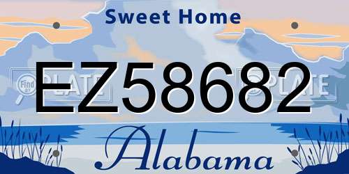 EZ58682 Alabama License Plate