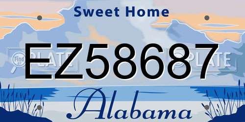 EZ58687 Alabama License Plate