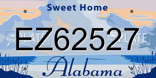 EZ62527 Alabama License Plate