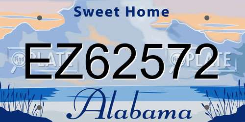EZ62572 Alabama License Plate