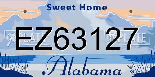 EZ63127 Alabama License Plate