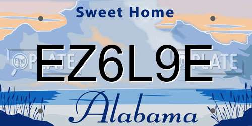 EZ6L9E Alabama License Plate