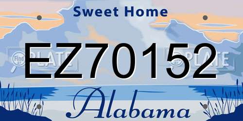 EZ70152 Alabama License Plate