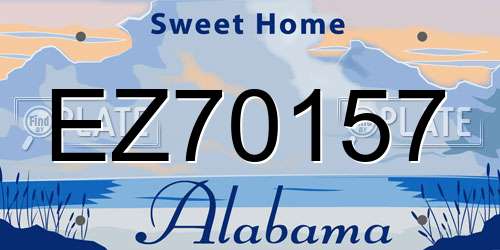 EZ70157 Alabama License Plate